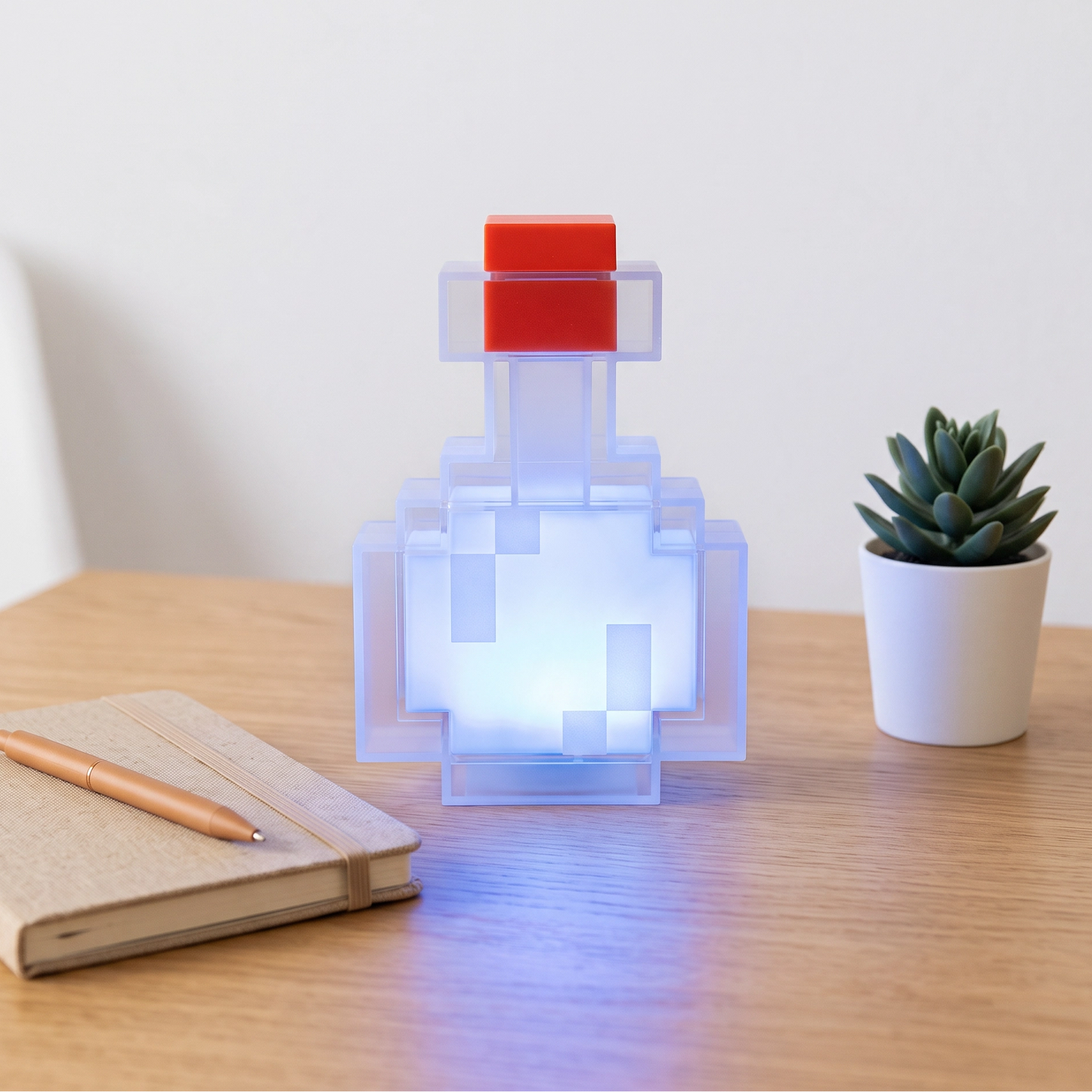 Lámpara Poción Pixel LED — Luz Nocturna Recargable Gamer
